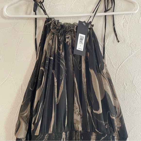 NWT Banana Republic Marble Halter Maxi Dress - sz L - Picture 6 of 9